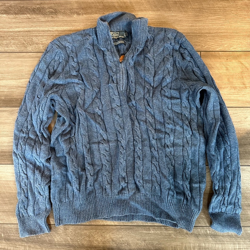 Polo quarter zip sweater size L